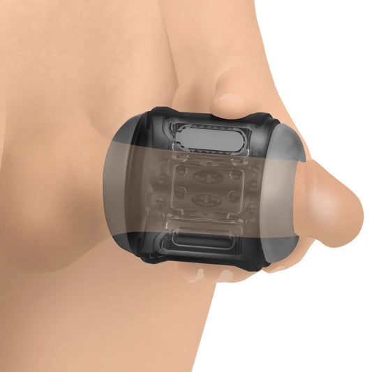 Offener Elektrischer Penistrainer Glans Stimulator Masturbatoren mit 10 Vibrationsmodi