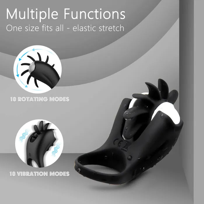 Penisringe Vibratoren Eicheltrainer Massagegerät mit 10 Vibrationsmodi