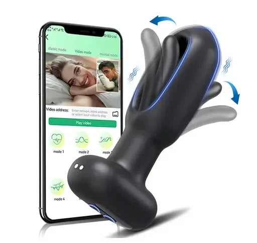 Analvibrator Prostata Massagegerät Plug mit 10 Flapping & Vibrationsmodi