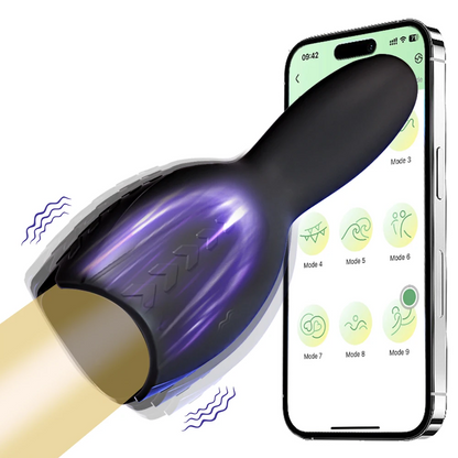 APP-gesteuerter Penistrainer Vibratoren Masturbatoren mit 12 Vibrationsmodi